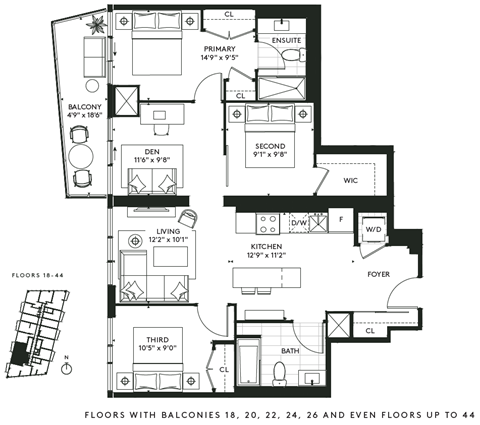 450 Front Street West Studio-3 Beds Apartment for Rent - Photo Gallery 63